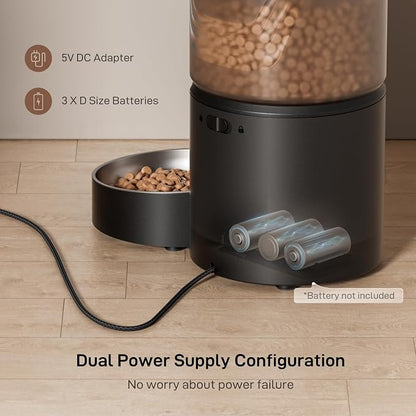 Automatic Cat Feeder and Water Fountain: 3L Timed Precise Cats Food Dispenser& - Image 5