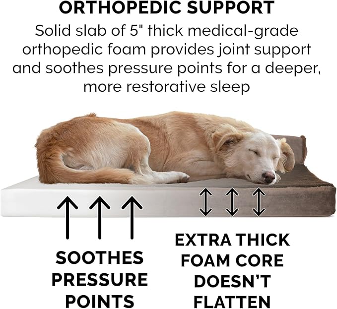 FurHaven Orthopedic Dog Bed & goDog Toy - Image 2