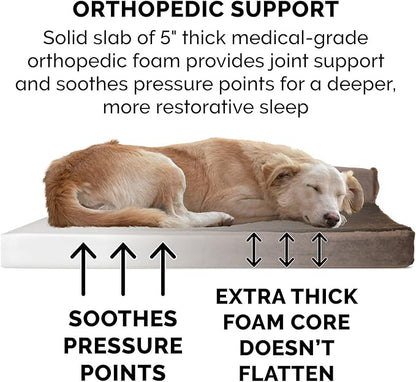 FurHaven Orthopedic Dog Bed & goDog Toy - Image 2