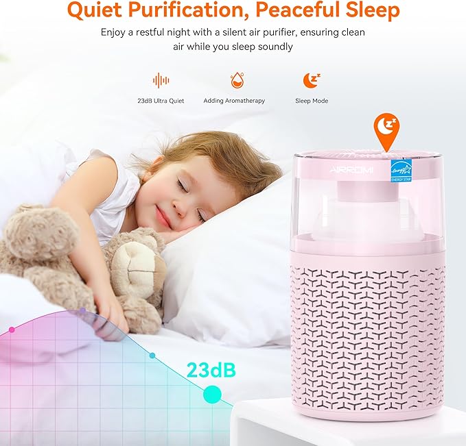 AIRROMI Pet Air Purifier for Home & Bedroom, HEPA Activated Carbon Filter - Image 8