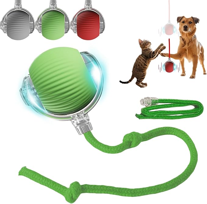 Interactive Dog Cat Toy Ball, Automatic Moving Bouncing Rolling, by Unknown