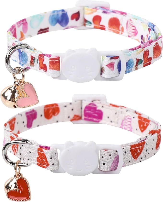 Lionet Paws 2pcs Pack Valentine's Day Cotton Cat Collar by lionetpaws