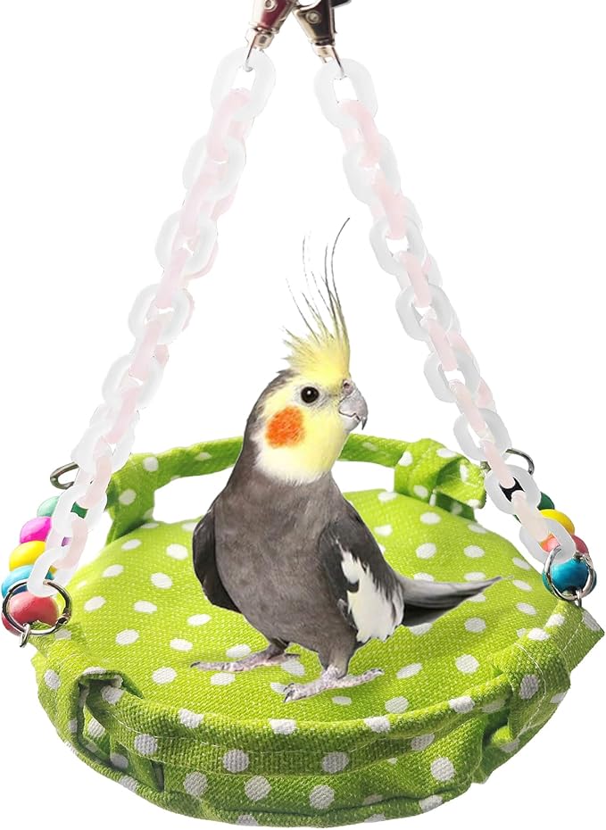 Hanging Parakeet Hammock, Medium Bird Beds by MUYG