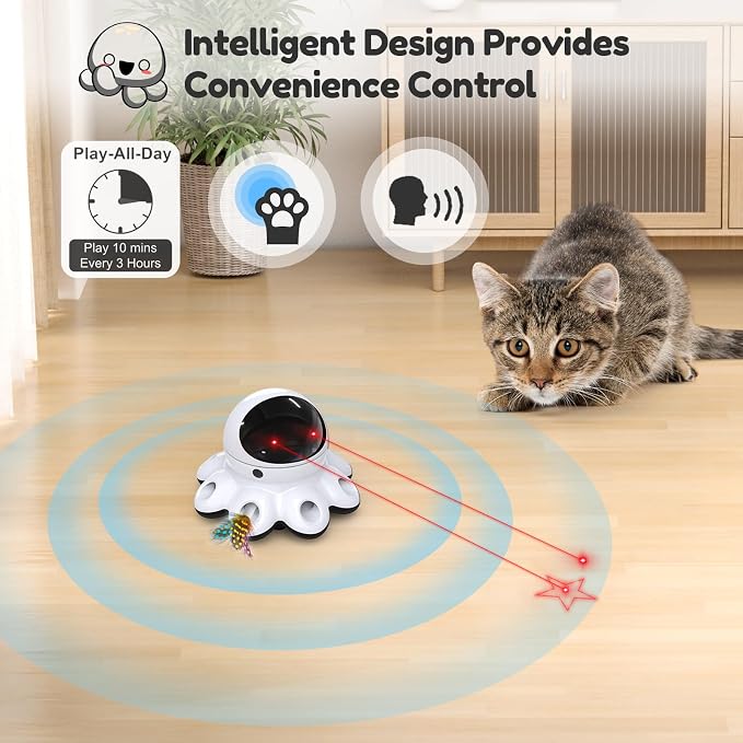 ORSDA Cat Laser Toy, 2-in-1 Interactive Automatic Motion Activated Moving 8 - Image 5