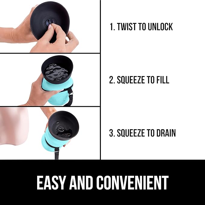 GORILLA GRIP Dog Water Bottle, Portable Water Bowl Dispenser - Image 7