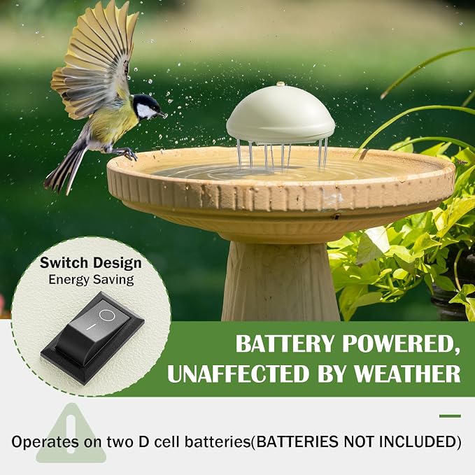 Buzzlett Bird Bath Water Circulator, Water Agitator - Image 4