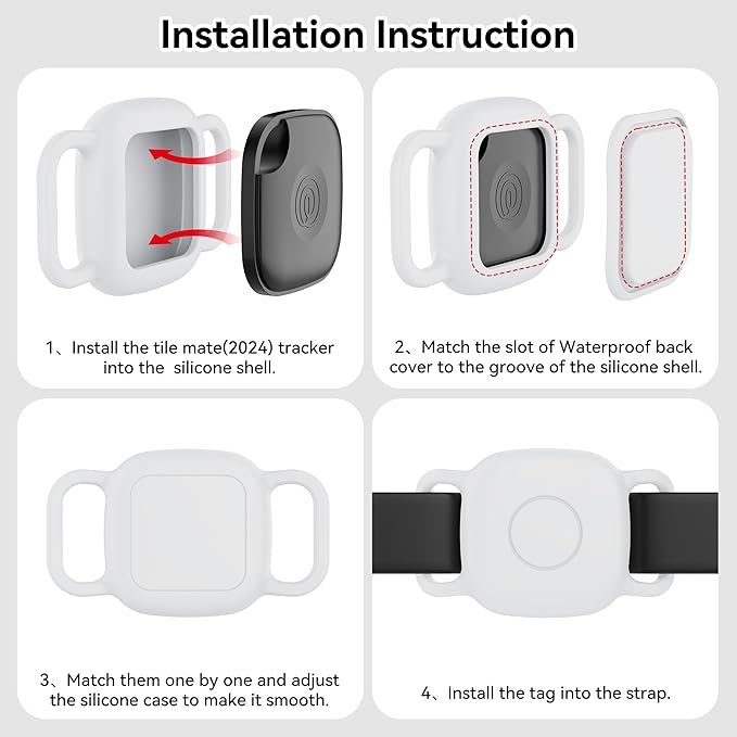DDJ 2-Pack Dog Collar Holder for Tile Life360 Mate 2022 Tracker, Waterproof - Image 9