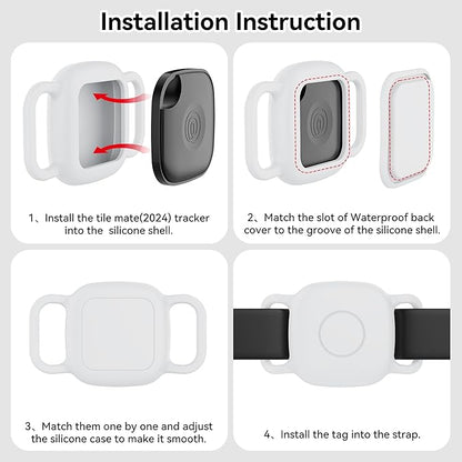 DDJ 2-Pack Dog Collar Holder for Tile Life360 Mate 2022 Tracker, Waterproof - Image 9