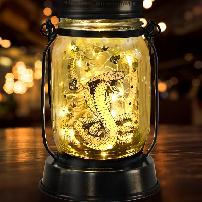 Snake Gifts for Women/Men Snake Solar Lanterns Mom Birthday King Cobra Snakes by kyoryuger