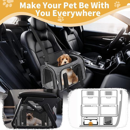 Soft-Sided Cat/Dog/Pet Carrier, Collapsible Pets Travel Carriers - Image 7