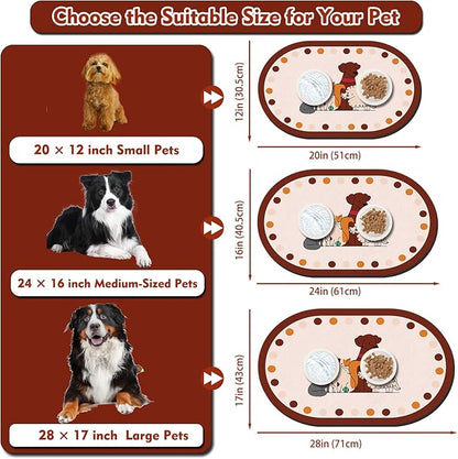Dog Feeding Mat 24''x16'', Absorbent Pet Food Mat, No Stains Quick Dry Pet - Image 3