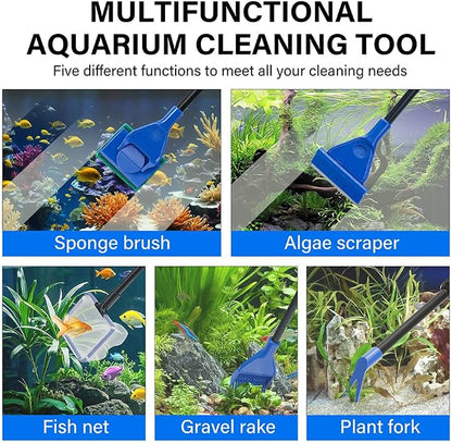 5 in 1 Fish Tank Cleaner Kit Aquarium Cleaning Tools - Image 2
