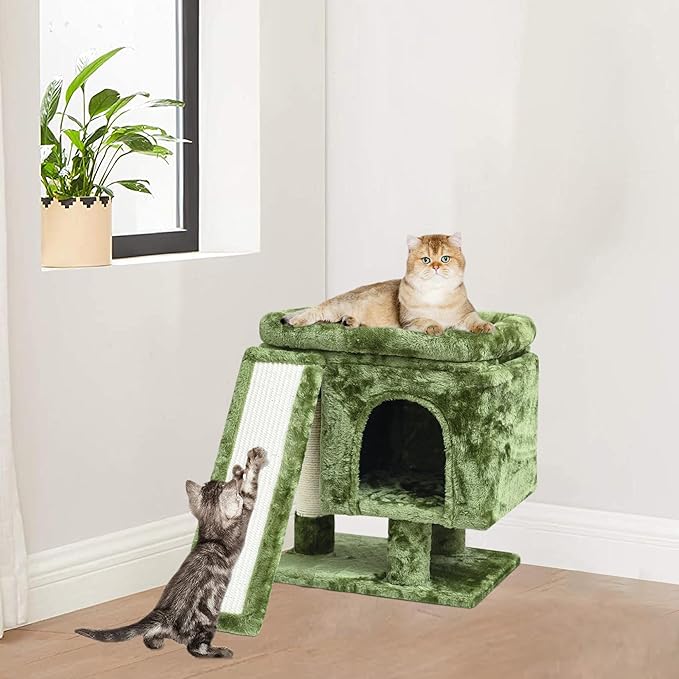 YANDLVY Small Cat Tower for Cats, Cute Cat Tree for Indoor Cats, Kittens Condo - Image 4