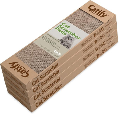 Best Pet Supplies Corrugated Cardboard Cat Scratcher Pads, and Fun Interactive - Image 3