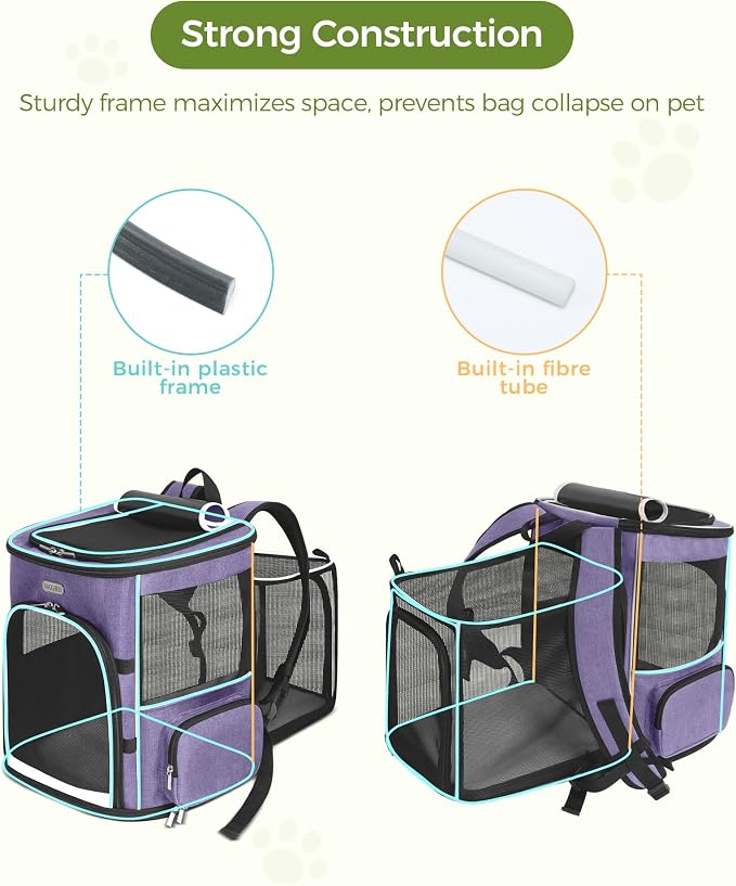BAGLHER Expandable Cat Carrier Backpacks, Retractable Pet Carrier Backpack - Image 9