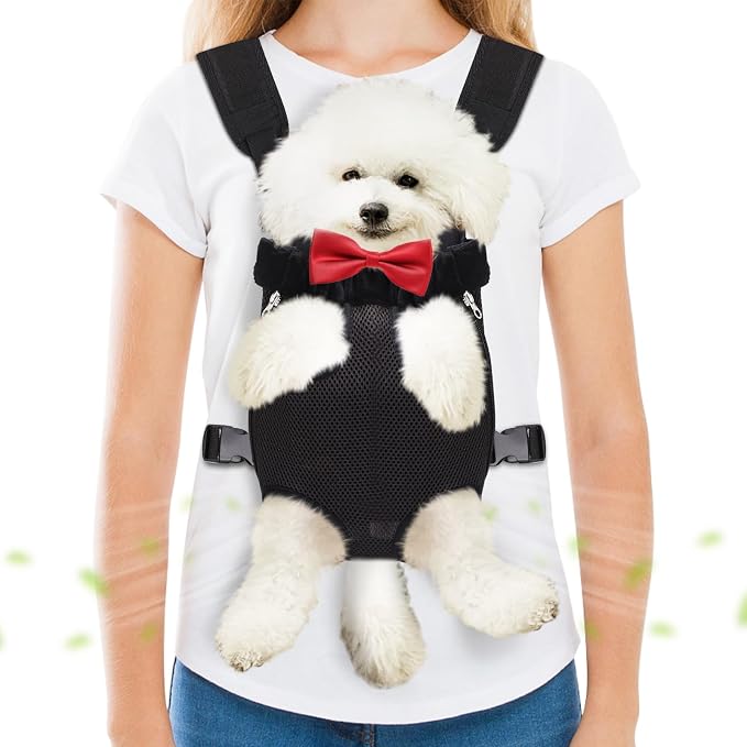 Pet Carrier Backpack, Hands-Free Adjustable Dog Front Carrier Legs Out & by Hpetppy