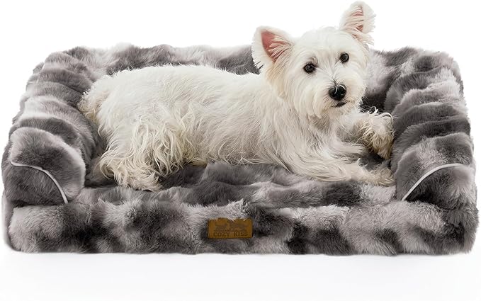 Faux Fur Orthopedic Dog Bed, Dog Bed by COZYKISS