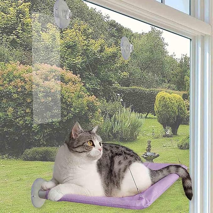 Cat Hammock - Window Bed with Suction Cups, Space Saving Indoor Cat Seat - Image 2