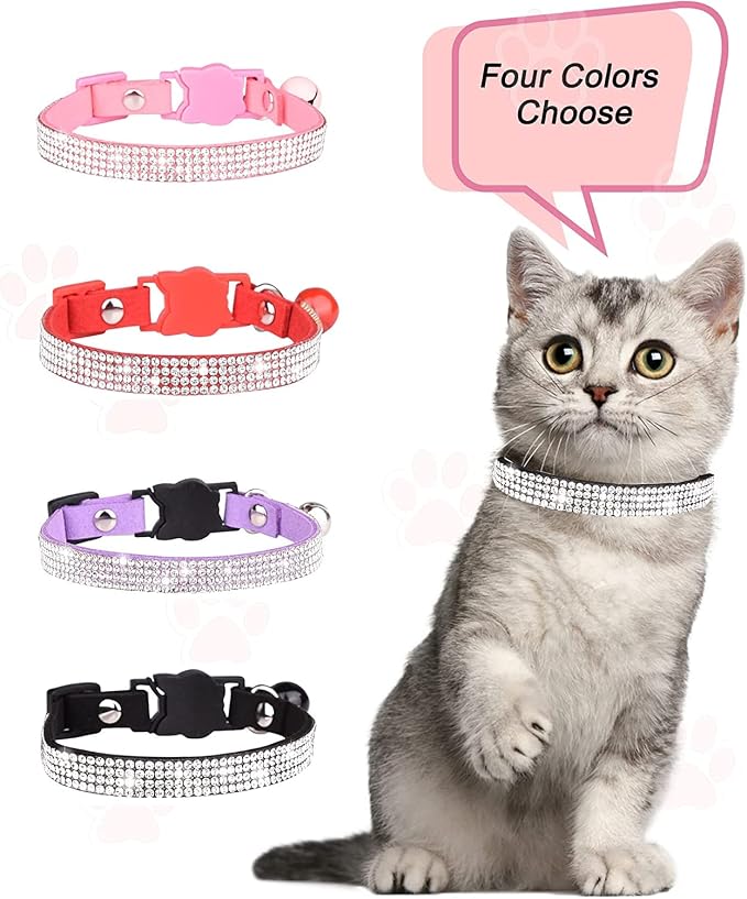 Breakaway Cat Collars with Bell, olmoony Adjustable Safe Kitten Collar - Image 2