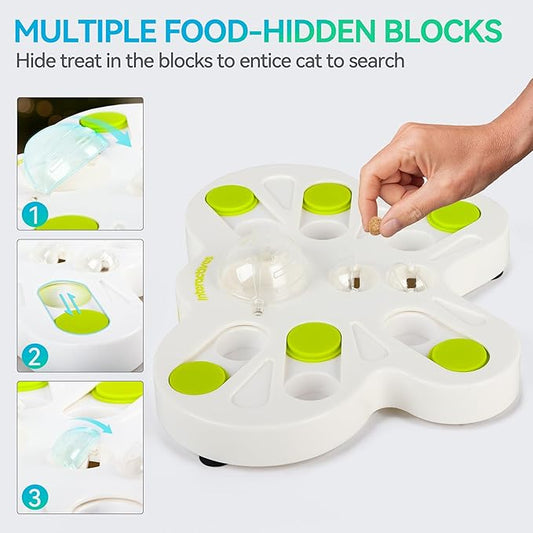 ALL FOR PAWS Interactive Cat Puzzle Feeder – Butterfly Shape Slow Feeder & - Image 2