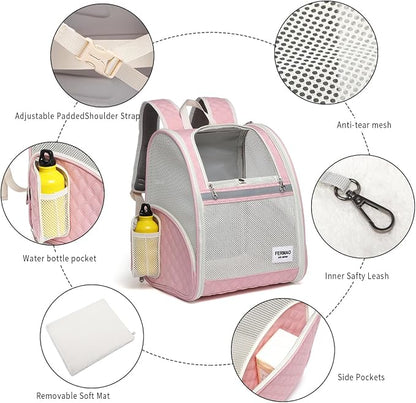 Cat Backpack Carrier for Small Dogs and Medium cat Puppy Kitten Bunny Pet - Image 6