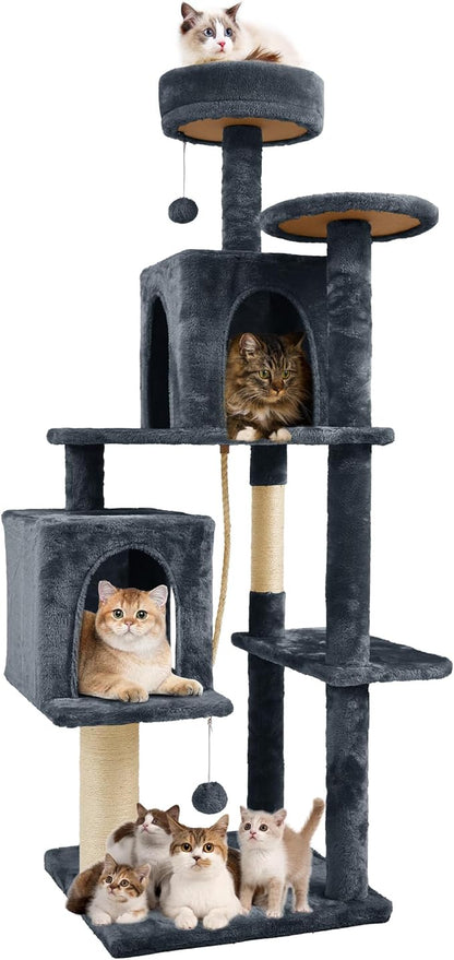 58.5inch Large Cat Tree Tower Condo by TSCOMON