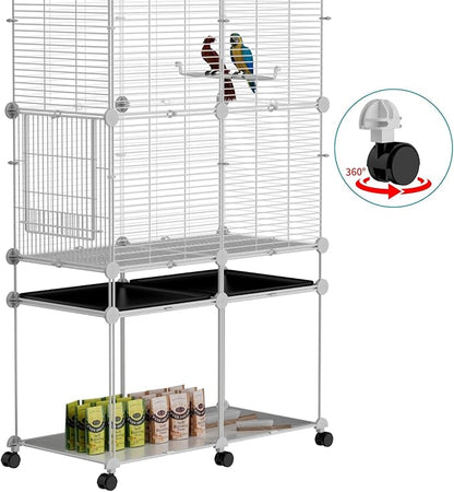 Standing Large Bird Cage, Parakeet Cage - Image 5