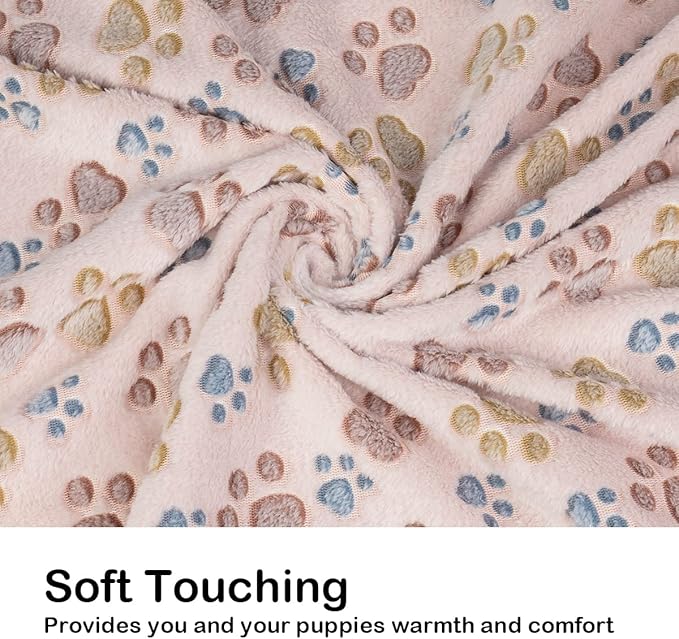 Dono 1 Pack 3 Dog Blankets, Soft Fluffy Fleece Pet Blanket Warm Sleep Mat Paw - Image 4