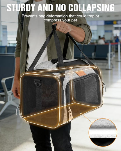 PETUX Top and Side Expandable Pet Carrier - Image 7