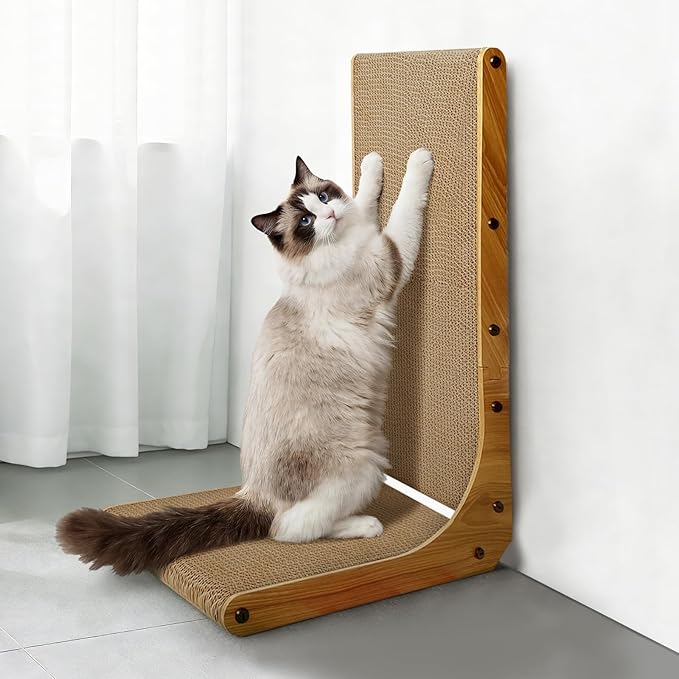AGYM Cat Scratcher, 26 inch L Shape Cat Scratching Pad - Image 5