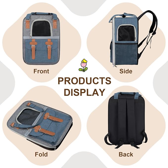 ‌YooxArmor Cat Carrier Backpack, Airline Approved Mesh Dog Backpack - Image 3