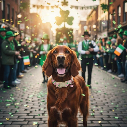 St. Patrick's Day Dog Collar, Adjustable Spring Cotton Collars Gifts - Image 7