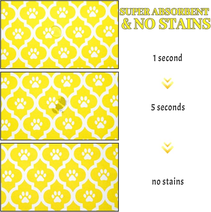 Dog Food Mat 24X32 Inch Pet Feeding Absorbent Mats - Image 3