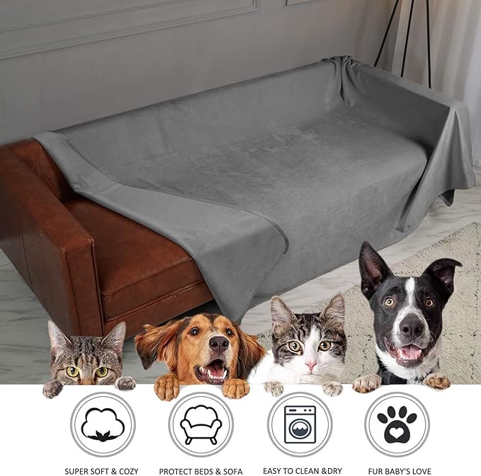 Ameritex Pet Bed Blanket Reversible 100% Waterproof Velvet Super Soft - Image 4