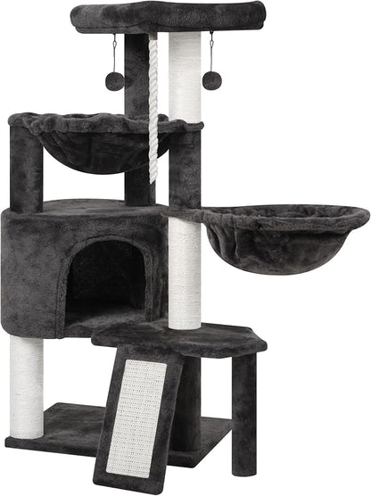 Xin Three Layer Cat Tree with Cat Condo and Two Hammocks, Darkgray … - Image 7