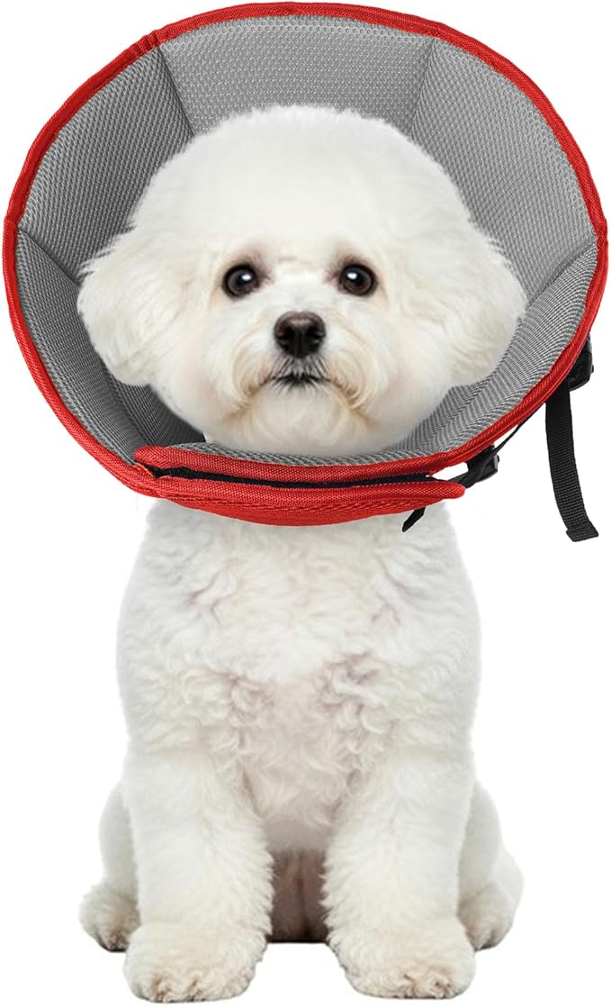 Dog Cone Collar Soft Cone for Medium Dogs After Surgery Adjustable Elizabethan by Allroaring
