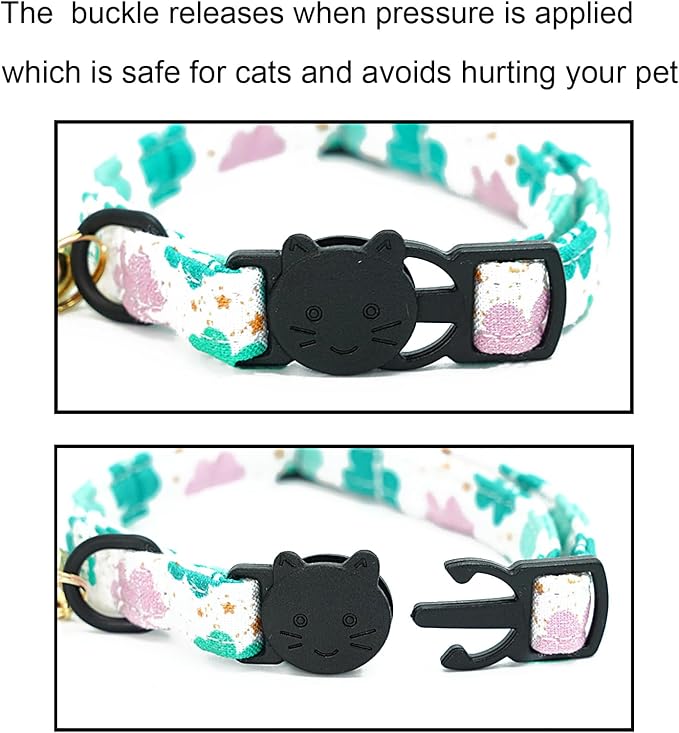 St Patrick's Day Cat Collar-2 Pack Cat Collars Trefoil Cat Collar Breakaway - Image 3