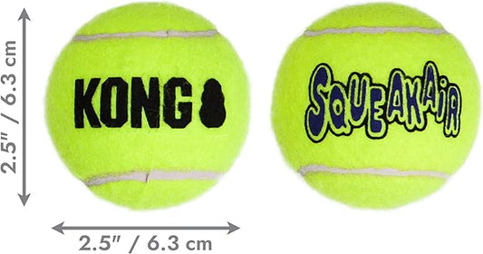 KONG Air Dog SqueakAir Dog Toy Tennis Balls - Image 2