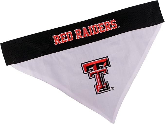 Pets First Collegiate Pet Accessories, Reversible Bandana, Texas Tech Red by PETSFIRST