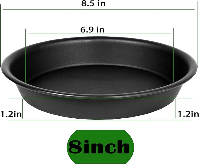 2 Pack of 8 inch Plant Saucer Clear, Heavy Duty Plastic Plant Water Tray 8 inch - Image 2
