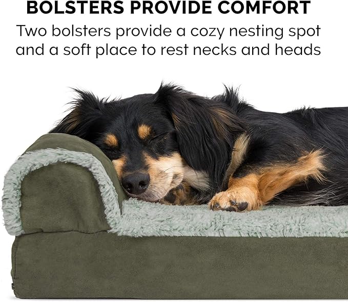 Furhaven Orthopedic Dog Bed for Large/Medium Dogs w/ Removable Bolsters & - Image 11