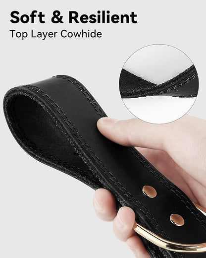 Joytale Leather Dog Collar for Small Dogs, Genuine Solid Sturdy Leather for - Image 5