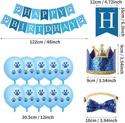 Dog Birthday Party Supplies, Dog Birthday Hat Bandana Scarf - Image 3