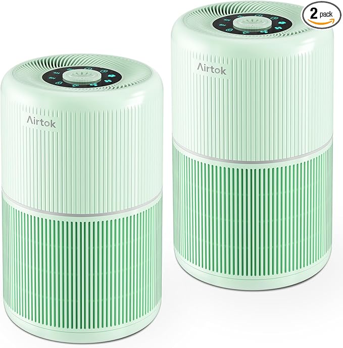 2 Pack Air Purifier for Home Bedroom by AIRTOK