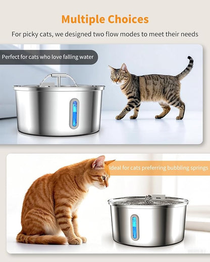 Cat Water Fountain Stainless Steel, 0.8gal/108oz Pet Water Fountain, 3 - Image 5