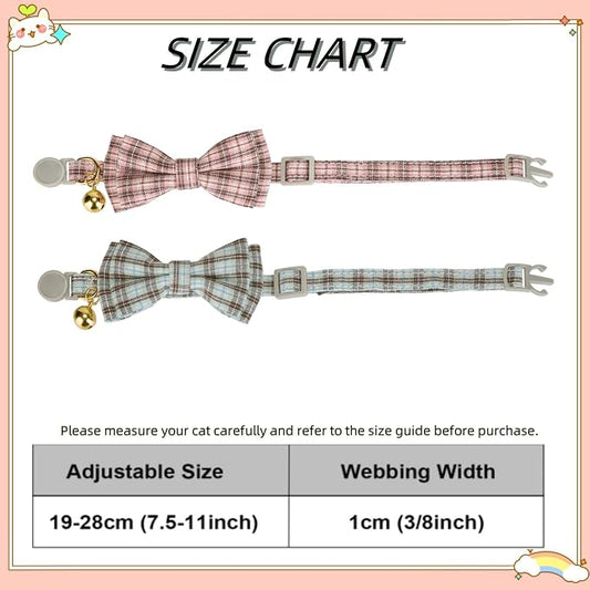 2 Pack Soft Cotton Cat Collars - Image 2