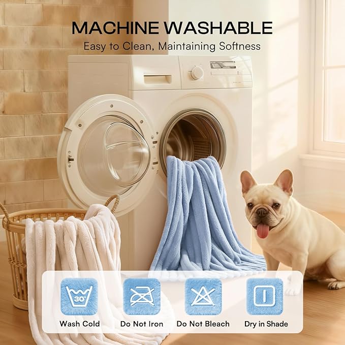 LINENLUX 1 Pack 3 Soft Dog Blanket Washable Warm Fleece Cat Blankets - Image 6
