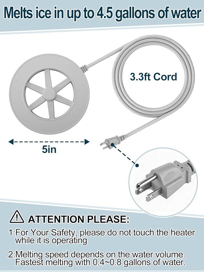 Alphatool 70W Bird Bath Heater for Outdoors in Winter - Image 6