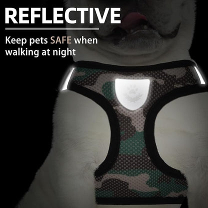 PUPTECK Adjustable Dog Harness Collar and Leash Set Step in No Pull Pet Harness - Image 5
