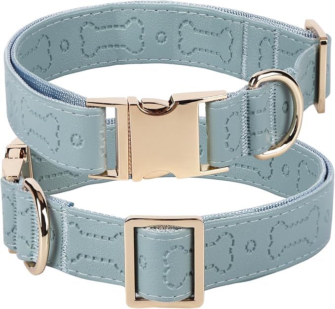 TDTOK Stylish Leather Dog Collar, Comfortable Soft PU Leather Dog Collars by Getthegoodstuff